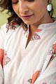 Image for Kusvaa Wkr124 Bina A Line Cotton Kurta Closeup