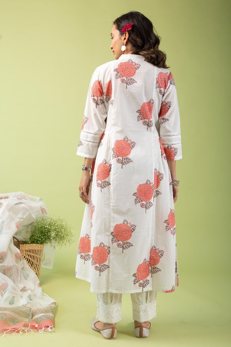 Image for Kusvaa Wkr124 Bina A Line Cotton Kurta Pocket