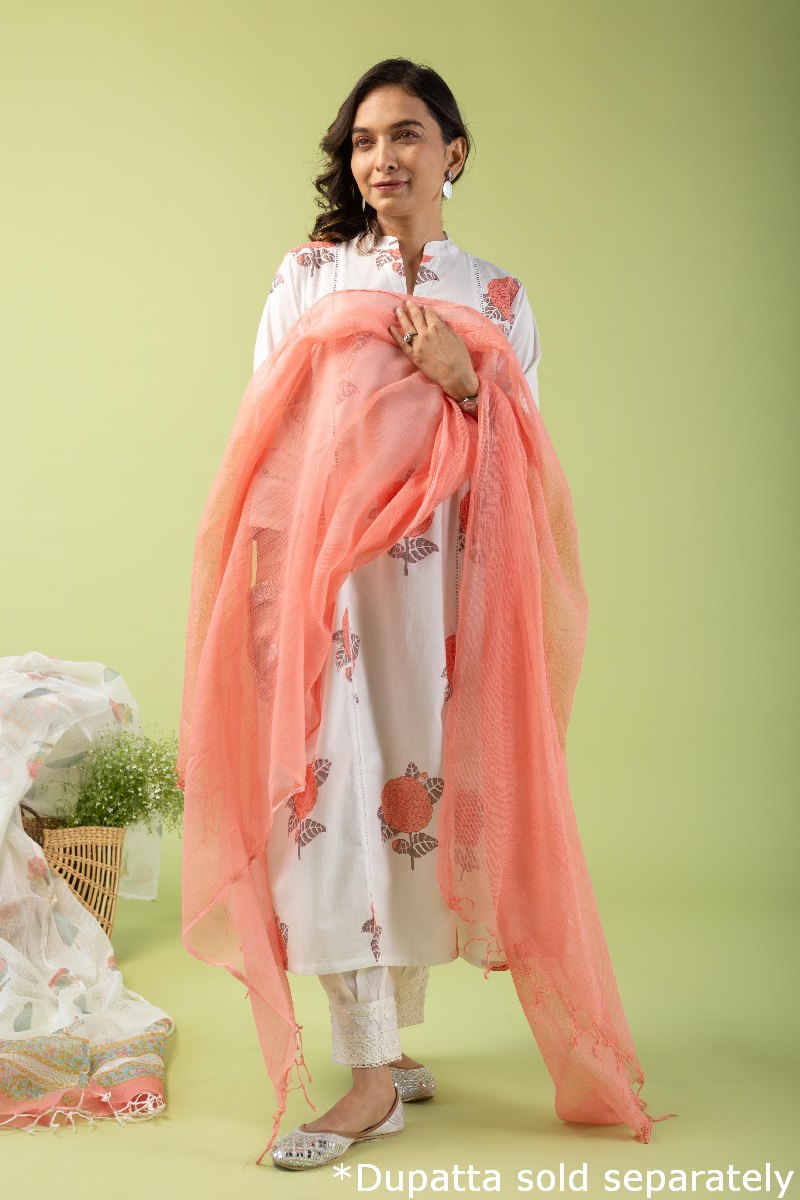 Image for Kusvaa Wkr124 Bina A Line Cotton Kurta Side