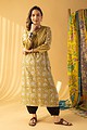 Image for Kusvaa Wkr126 Diva Handblock Cotton Kurta Back