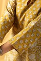 Image for Kusvaa Wkr126 Diva Handblock Cotton Kurta Closeup 2