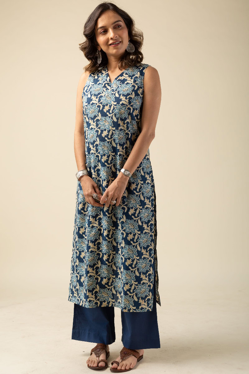 Image for Kusvaa Wkr127 Diyan Cotton Printed Kurta Front