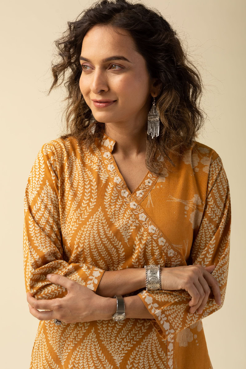 Image for Kusvaa Wkr129 Ristha Cotton Handblock Kurta Featured