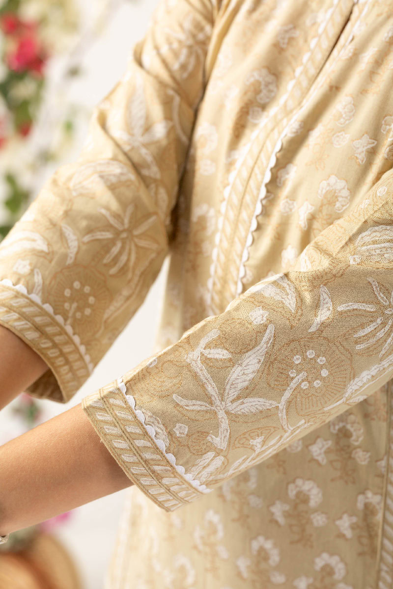 Image for Kusvaa Wkr130 Reha Cotton Straight Fit Kurta Closeup 2