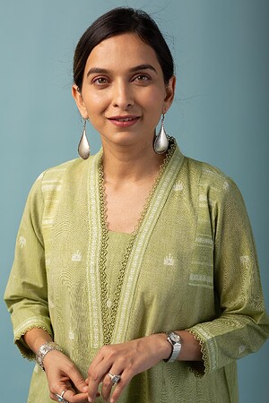 Image for Kusvaa Cood088 Pipali Handloom Cotton Kurta Pant Set Featured New