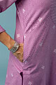 Image for Kusvaa Cood089 Samshini Handloom Cotton Kurta Pant Set Closeup 2