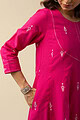 Image for Kusvaa Cood092 Barkha Handloom Cotton Kurta Pant Set Closeup 2