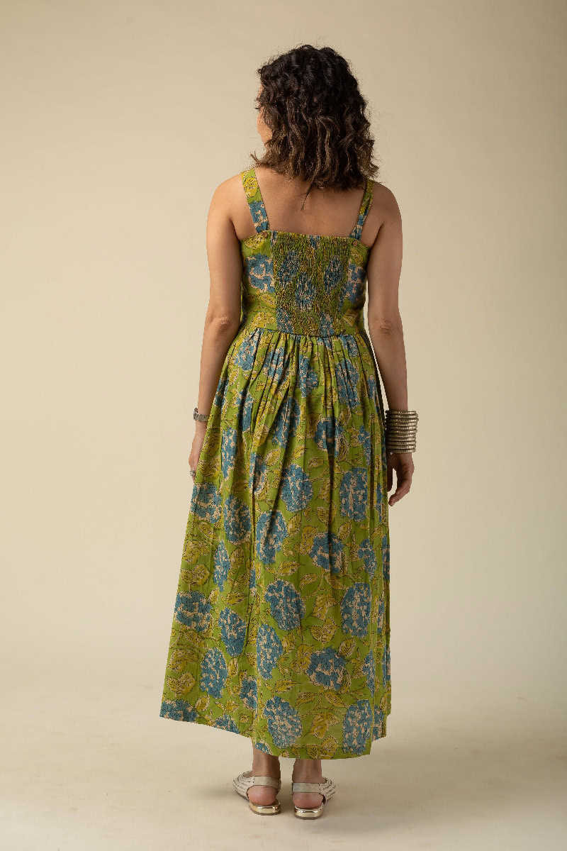 Image for Kusvaa Dr027 Samta Cotton Handblock Dress Back