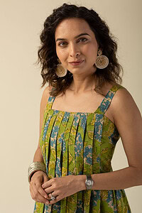 Image for Kusvaa Dr027 Samta Cotton Handblock Dress Featured