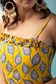 Image for Kusvaa Dr030 Lipsa Cotton Handblock A Line Dress Closeup