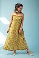 Image for Kusvaa Dr030 Lipsa Cotton Handblock A Line Dress Pocket