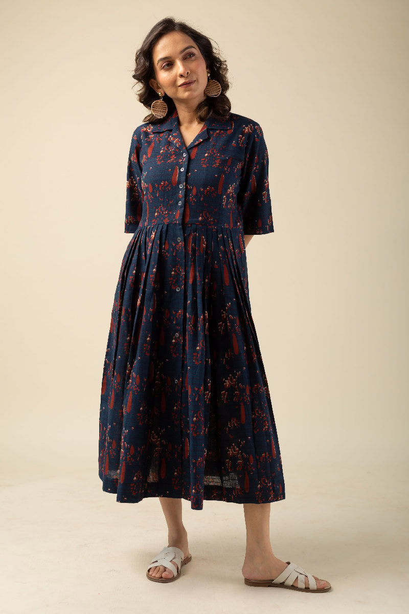 Image for Kusvaa Dr031 Naira Cotton A Line Dress Neck