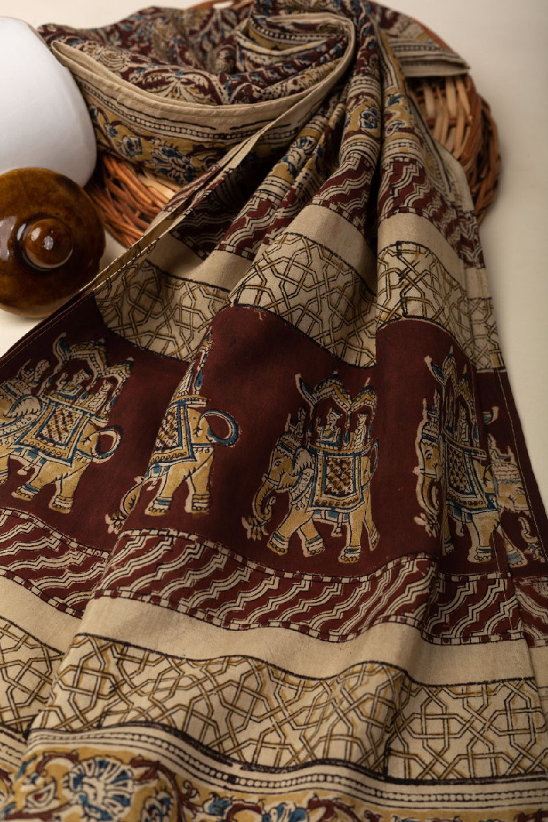 Image for Kusvaa Dup187 Yesasri Assam Silk Stole Front