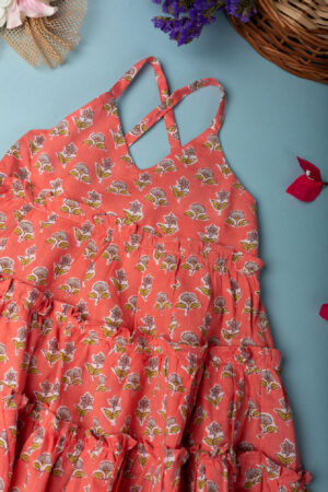 Image for Kusvaa Grw054 Ojal Cotton Girls Frock Sitting