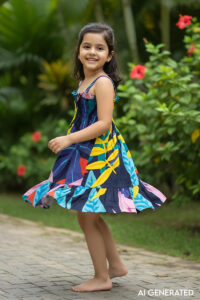 Image for Kusvaa Grw058 Ahima Cotton Girls Frock Model