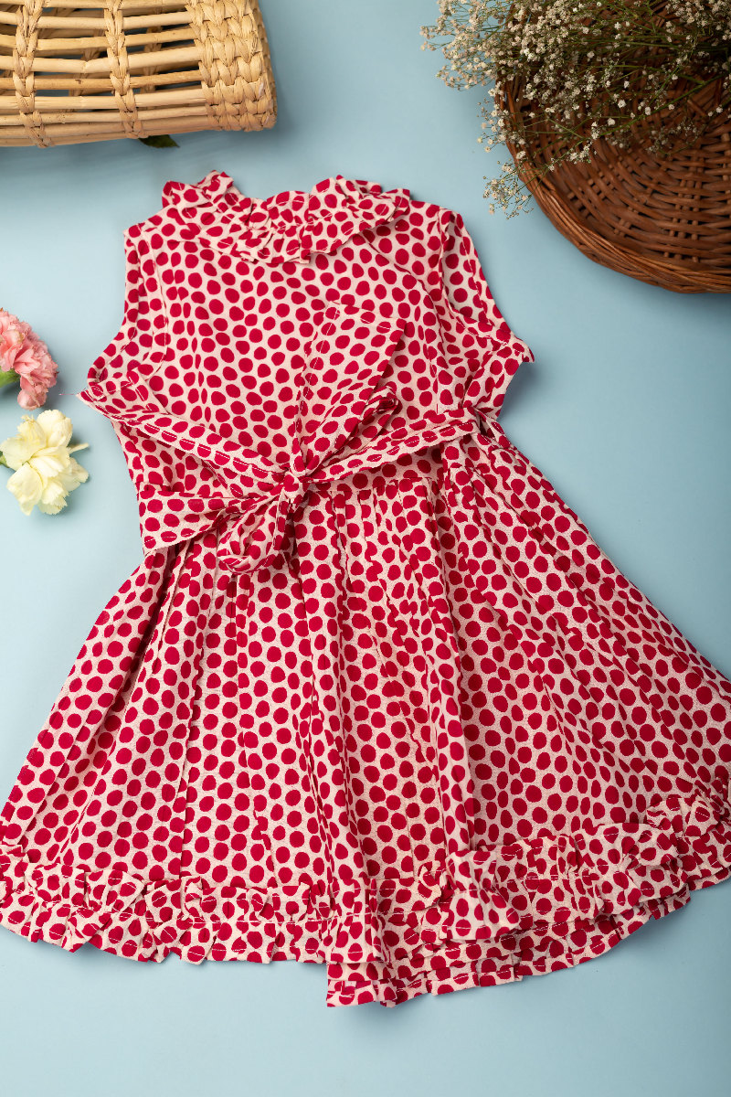 Image for Kusvaa Grw060 Sansa Cotton Girls Frock Closeup 2