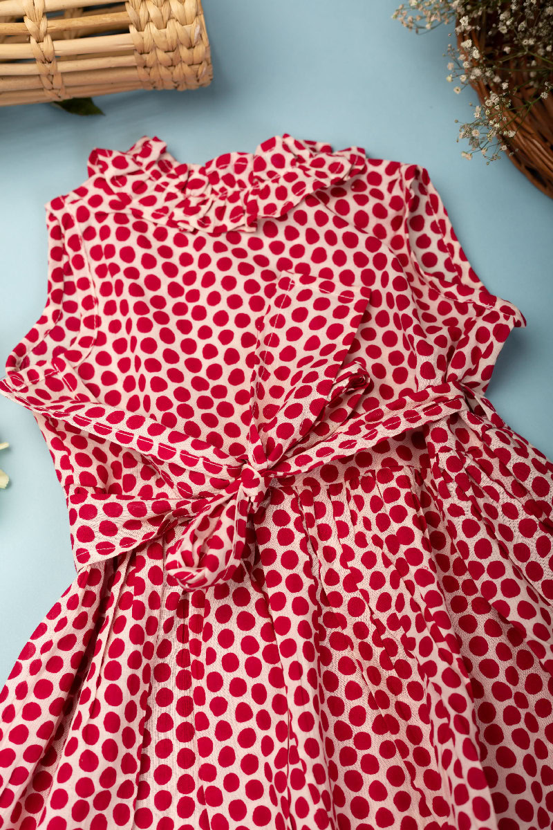 Image for Kusvaa Grw060 Sansa Cotton Girls Frock Closeup