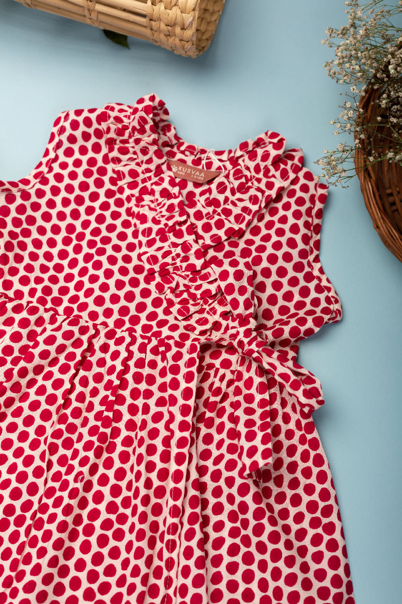 Image for Kusvaa Grw060 Sansa Cotton Girls Frock Front