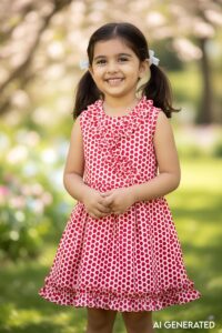 Image for Kusvaa Grw060 Sansa Cotton Girls Frock Model