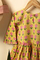 Image for Kusvaa Grw063 Vrishti Cotton Girls Frock Closeup 2