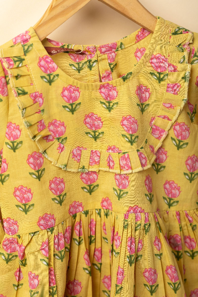 Image for Kusvaa Grw063 Vrishti Cotton Girls Frock Front