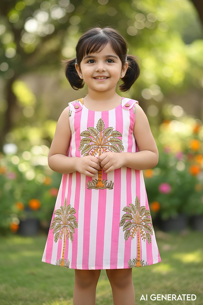 Image for Kusvaa Grw064 Raely Cotton Girls Frock Model