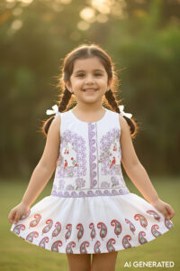 Image for Kusvaa Grw066 Aadisri Cotton Girls Frock Model