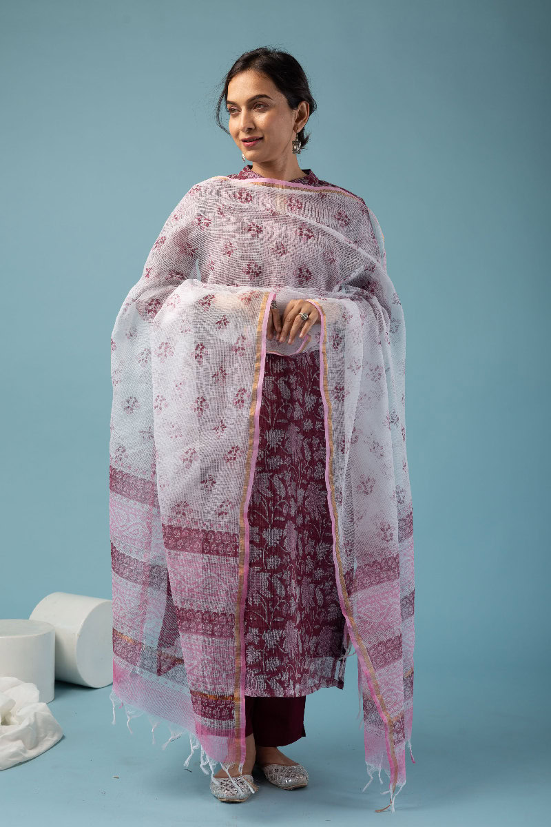 Image for Kusvaa Kds015 Tvisha Kurta With Dupatta Set Side New
