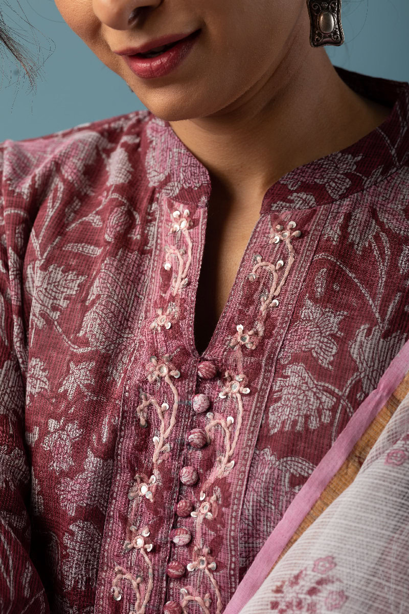 Image for Kusvaa Kds015 Tvisha Kurta With Dupatta Set Sitting New