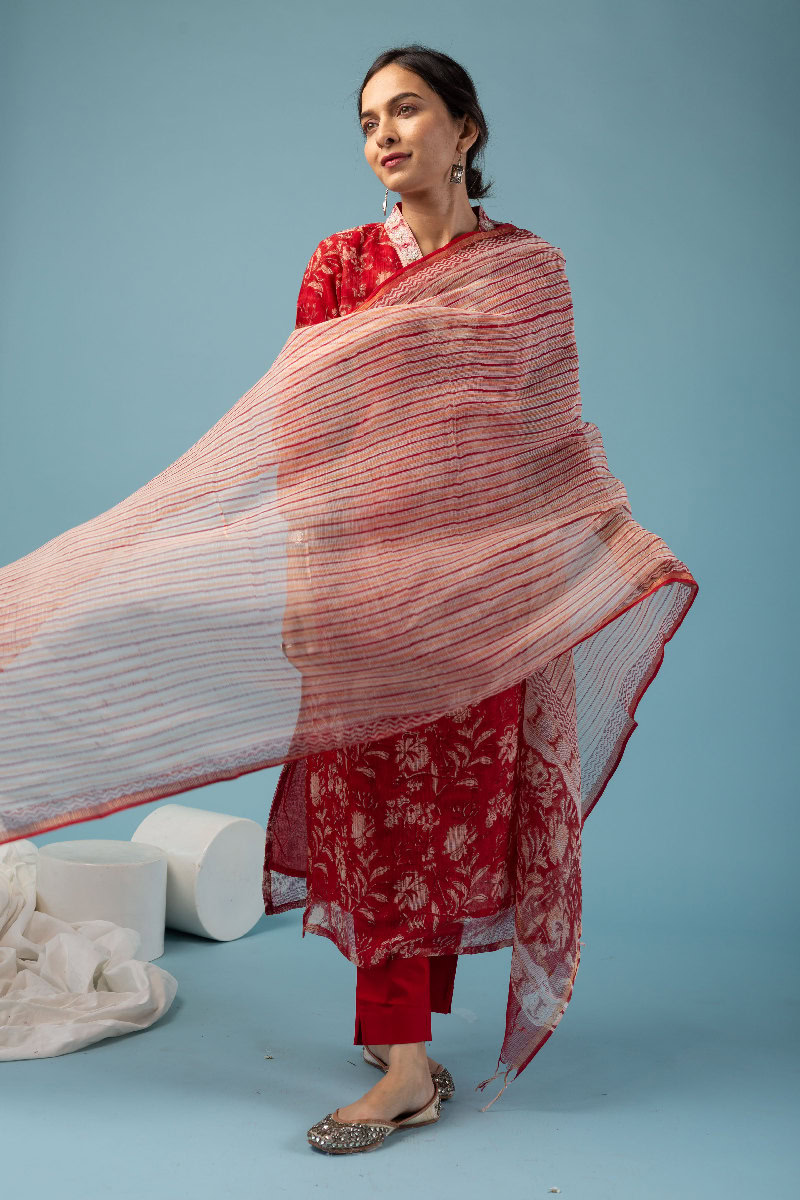 Image for Kusvaa Kds016 Sanbhi Kurta With Dupatta Set Front