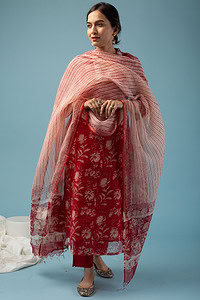 Image for Kusvaa Kds016 Sanbhi Kurta With Dupatta Set Side