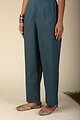 Image for Kusvaa Pnt009 Purva Cotton Pant With Pocket Teal Front