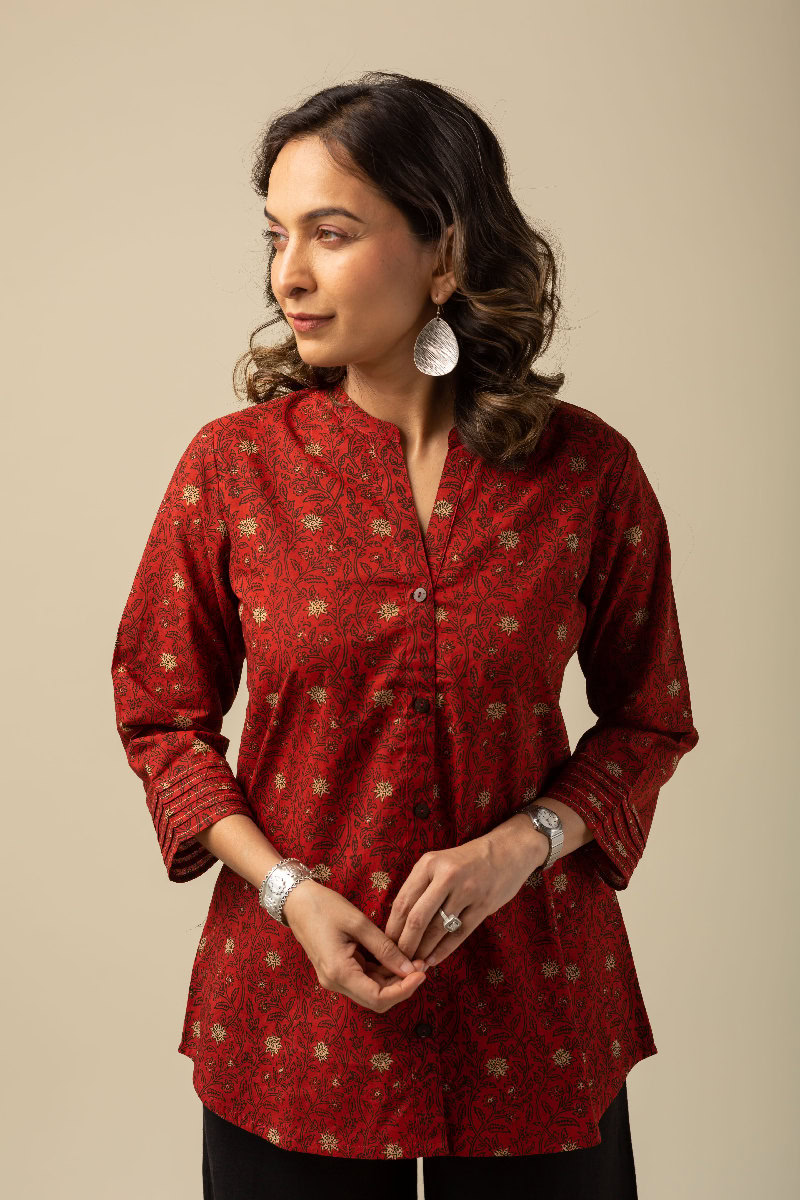 Image for Kusvaa Shk022 Ashvika Cotton Short Kurti Pocket