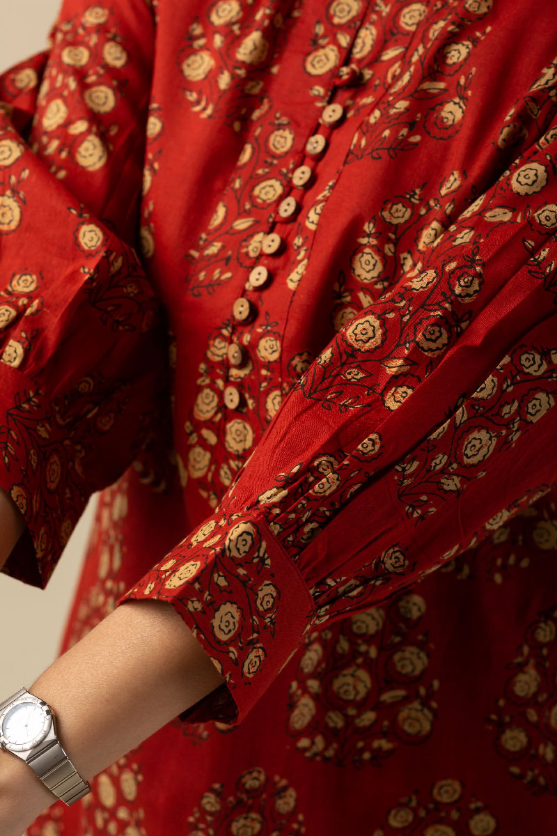 Image for Kusvaa Shk023 Aahani Cotton Short Kurti Closeup 2