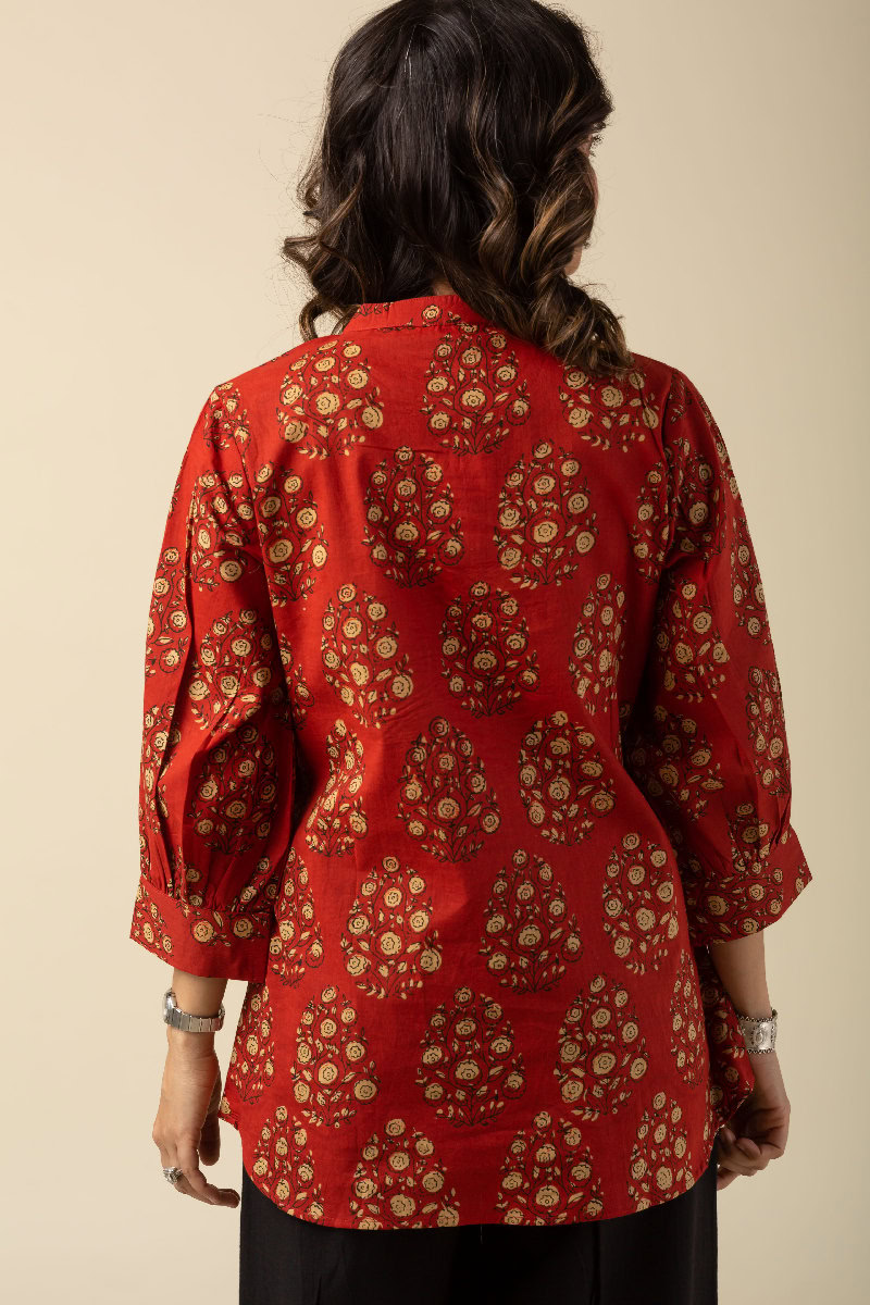 Image for Kusvaa Shk023 Aahani Cotton Short Kurti Pocket