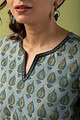 Image for Kusvaa Wkr063 Elly Cotton Handblock Kurta Closeup