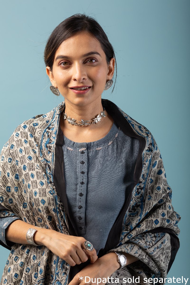 Image for Kusvaa Wkr131 Anvi Cotton Slub Kurta Featured