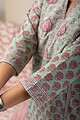 Image for Kusvaa Wkr133 Amara Cotton Handblock Kurta Closeup 2