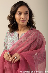 Image for Kusvaa Wkr133 Amara Cotton Handblock Kurta Featured