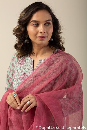 Image for Kusvaa Wkr133 Amara Cotton Handblock Kurta Featured