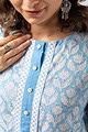Image for Kusvaa Wkr134 Vani Cotton Handblock Print Kurta Closeup 2