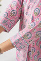 Image for Kusvaa Wkr135 Sanya Cotton Handblock Print Kurta Closeup 2