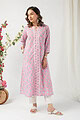 Image for Kusvaa Wkr135 Sanya Cotton Handblock Print Kurta Front