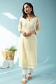 Image for Kusvaa Wkr137 Shagun Kota Doria A Line Kurta Pattern