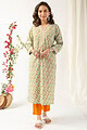 Image for Kusvaa Wkr138 Himani Cotton Handblock Kurta Closeup 3