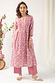 Image for Kusvaa Wkr139 Akruti Cotton Handblock Kurta Front