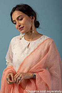 Image for Kusvaa Wkr140 Yamuna Chanderi Straight Kurta Featured