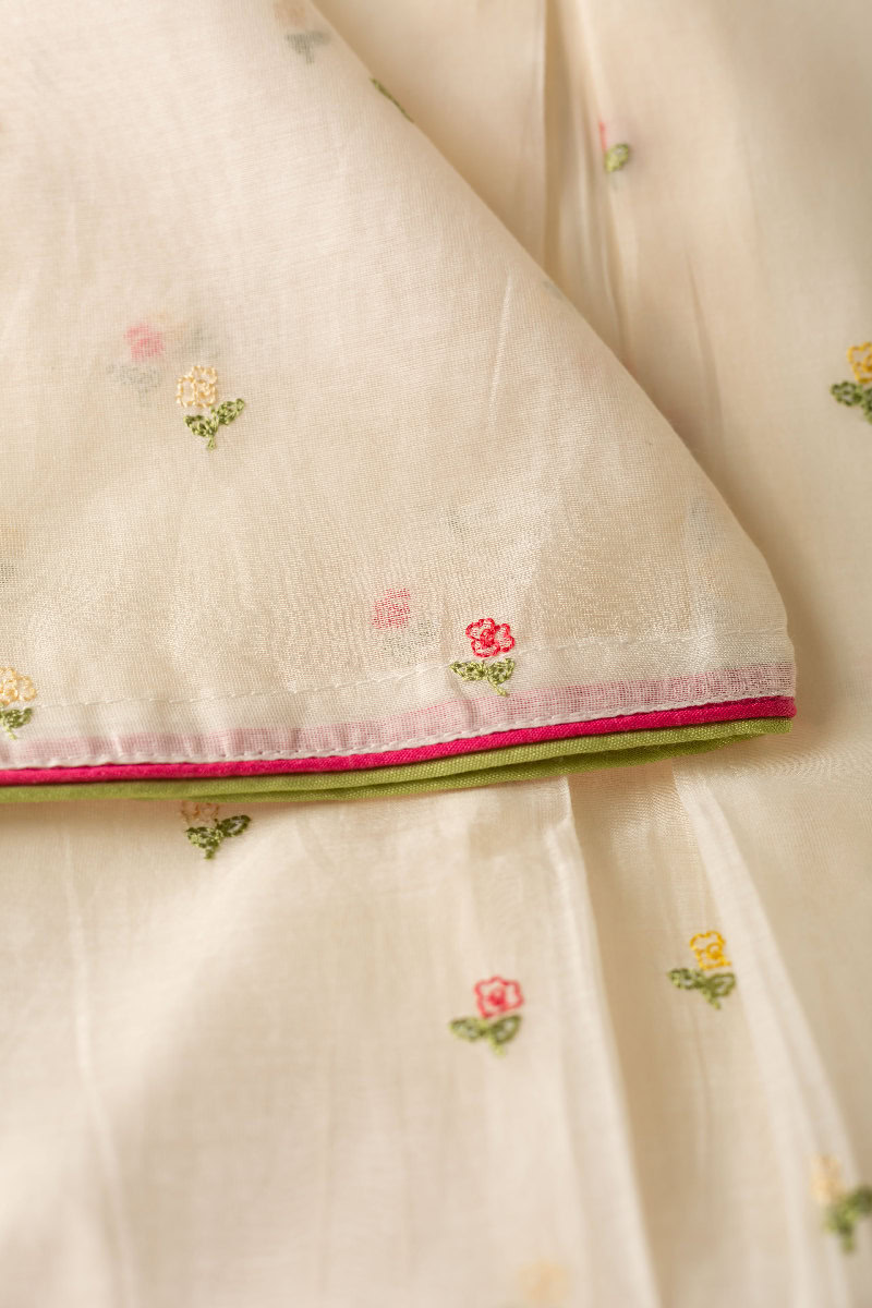 Image for Kusvaa Wkr141 Anuja Chanderi A Line Kurta Sleeves
