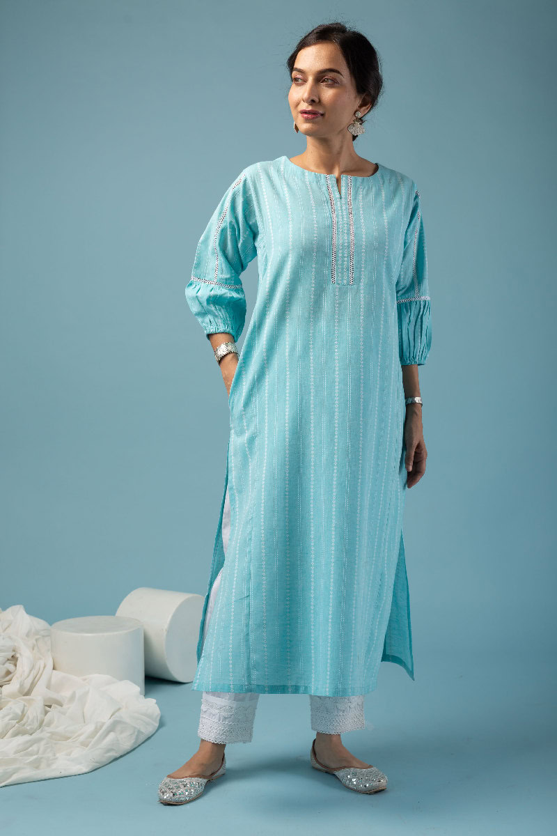 Image for Kusvaa Wkr142 Sikha Handloom Cotton Kurta Front