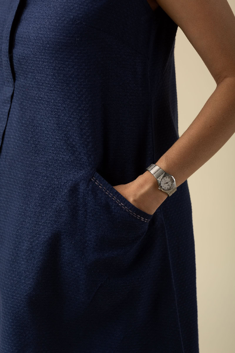 Image for Kusvaa Wkr144 Maheyi Handloom Cotton Dress Closeup 2